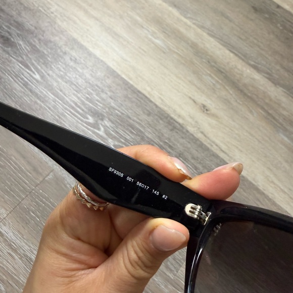 Salvatore Ferragamo Glossy Black Cat-Eye Sunglasses